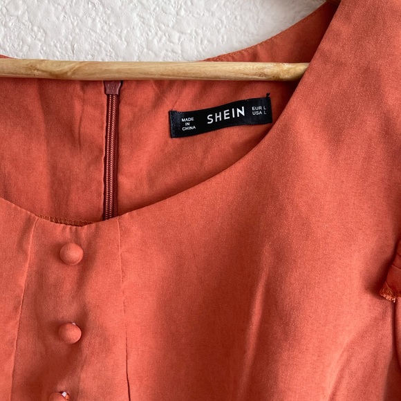 Sold🎉Shein orange dress - Picture 4 of 4